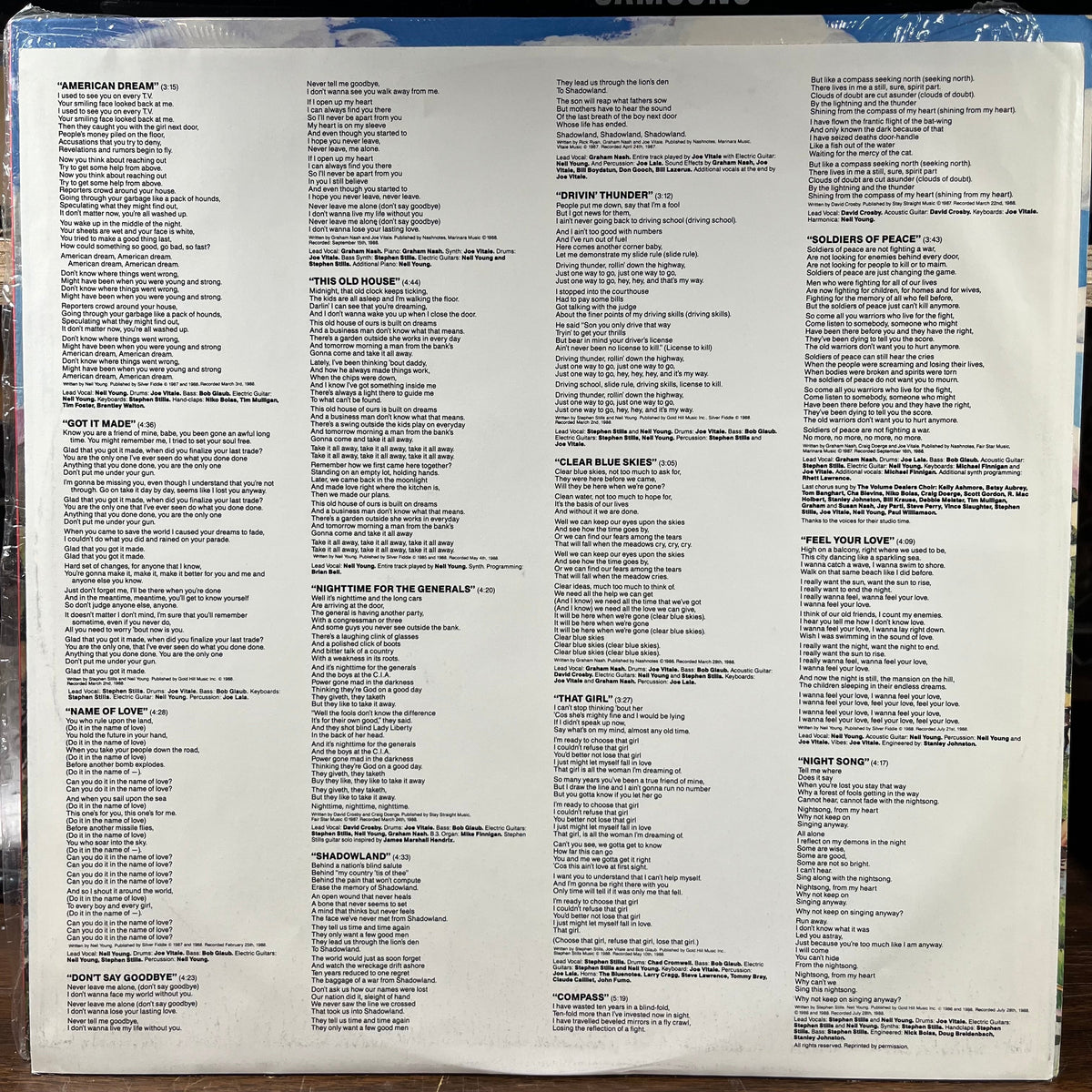 Crosby, Stills, Nash & Young - American Dream (VINYL) | Near Mint (NM) Near Mint (NM)-Music History