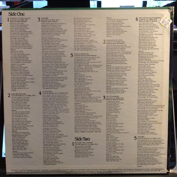 L.H. Stahn, M.D. - Peaceful Is The Valley (VINYL) |-Music History
