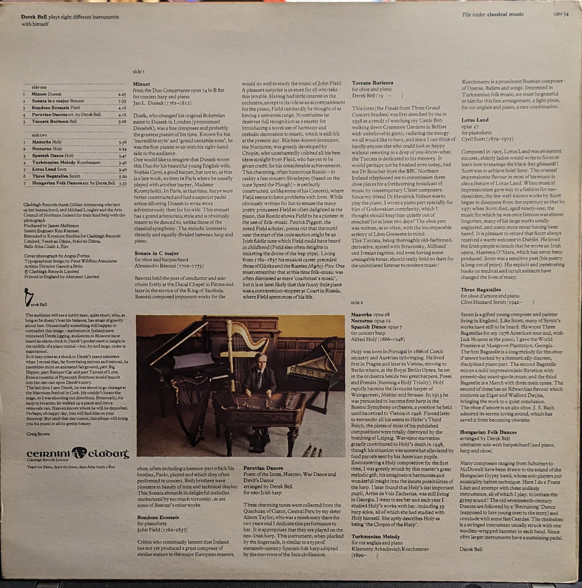 Derek Bell - Derek Bell Plays With Himself | Near Mint (NM) Near Mint (NM)-Music History
