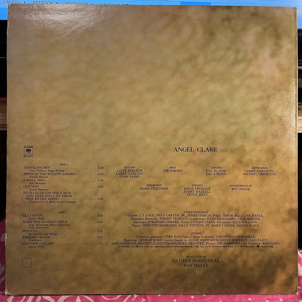 Art Garfunkel - Angel Clare *TERRE HAUTE* | Near Mint (NM) Near Mint (NM)-Music History