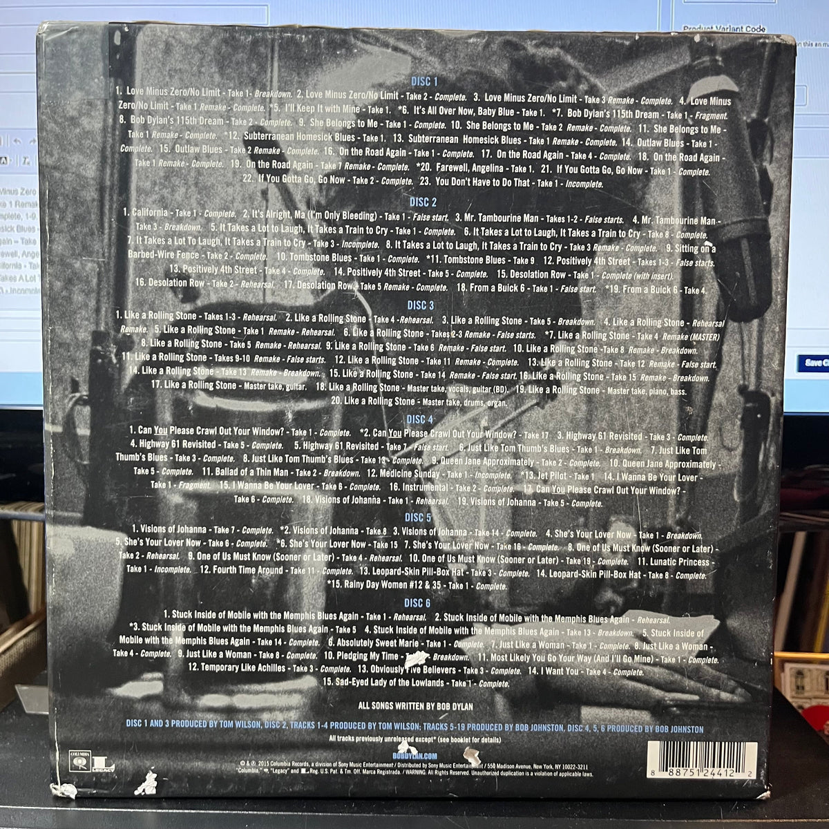Bob Dylan - The Cutting Edge 1965 – 1966 (CD BOX & BOOK) | Very Good Plus (VG+) Very Good Plus (VG+)-Music History