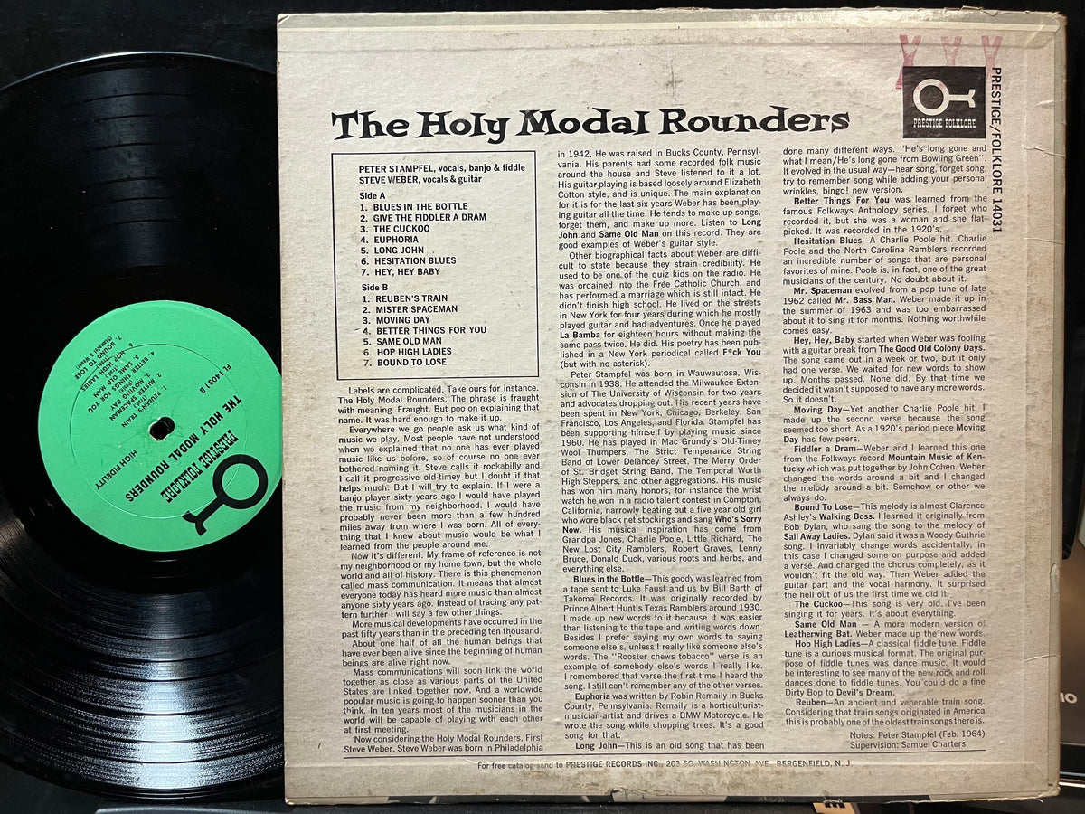 The Holy Modal Rounders - The Holy Modal Rounders (VINYL LP PRESTIGE FOLKLORE 14031 1964) | Very Good (VG) Very Good Plus (VG+)-Music History