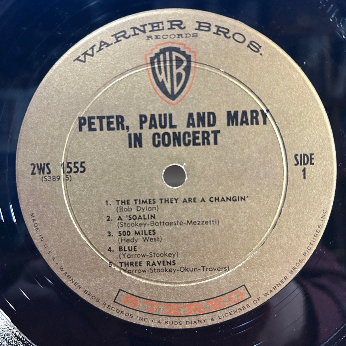 Peter, Paul & Mary - In Concert *GOLD LABEL* | Very Good (VG) Very Good Plus (VG+)-Music History