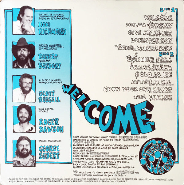Tumbleweed (7) - Welcome | Mint (M) Mint (M)-Music History