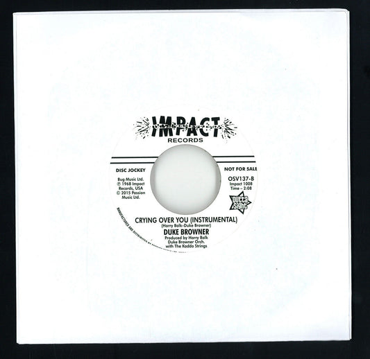 Duke Browner - Crying Over You (VINYL 7" Outta Sight OSV137) | NEW Mint (M) Mint (M)-Music History