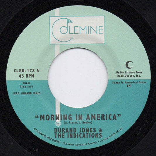 Durand Jones & The Indications - Morning In America / Cruisin' To The Park (7" VINYL) | Mint (M) Mint (M)-Music History