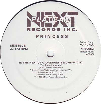 Princess - In The Heat Of A Passionate Moment | Mint (M) Generic-Music History