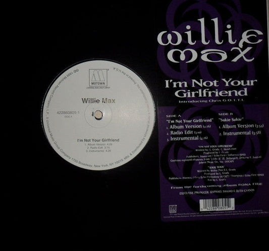 Willie Max - I'm Not Your Girlfriend (VINYL) | Near Mint (NM) Near Mint (NM)-Music History