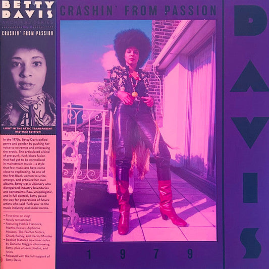 Betty Davis - Crashin' From Passion (TRANSPARENT RED VINYL) | Mint (M) Mint (M)-Music History