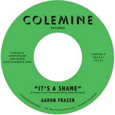 Aaron Frazer - It's a Shame b/w The Fool (NATURAL W/ GREEN SWIRL 7" VINYL) | Mint (M) Mint (M)-Music History