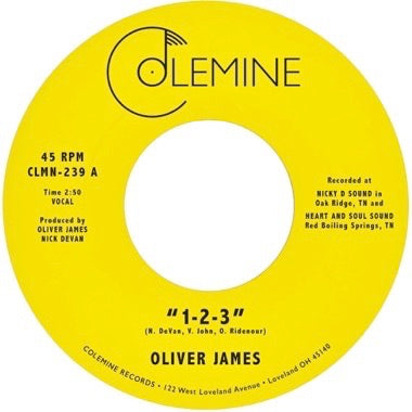 Oliver James - 1-2-3 / Nothing Is Forever (7" VINYL) | Mint (M) Mint (M)-Music History