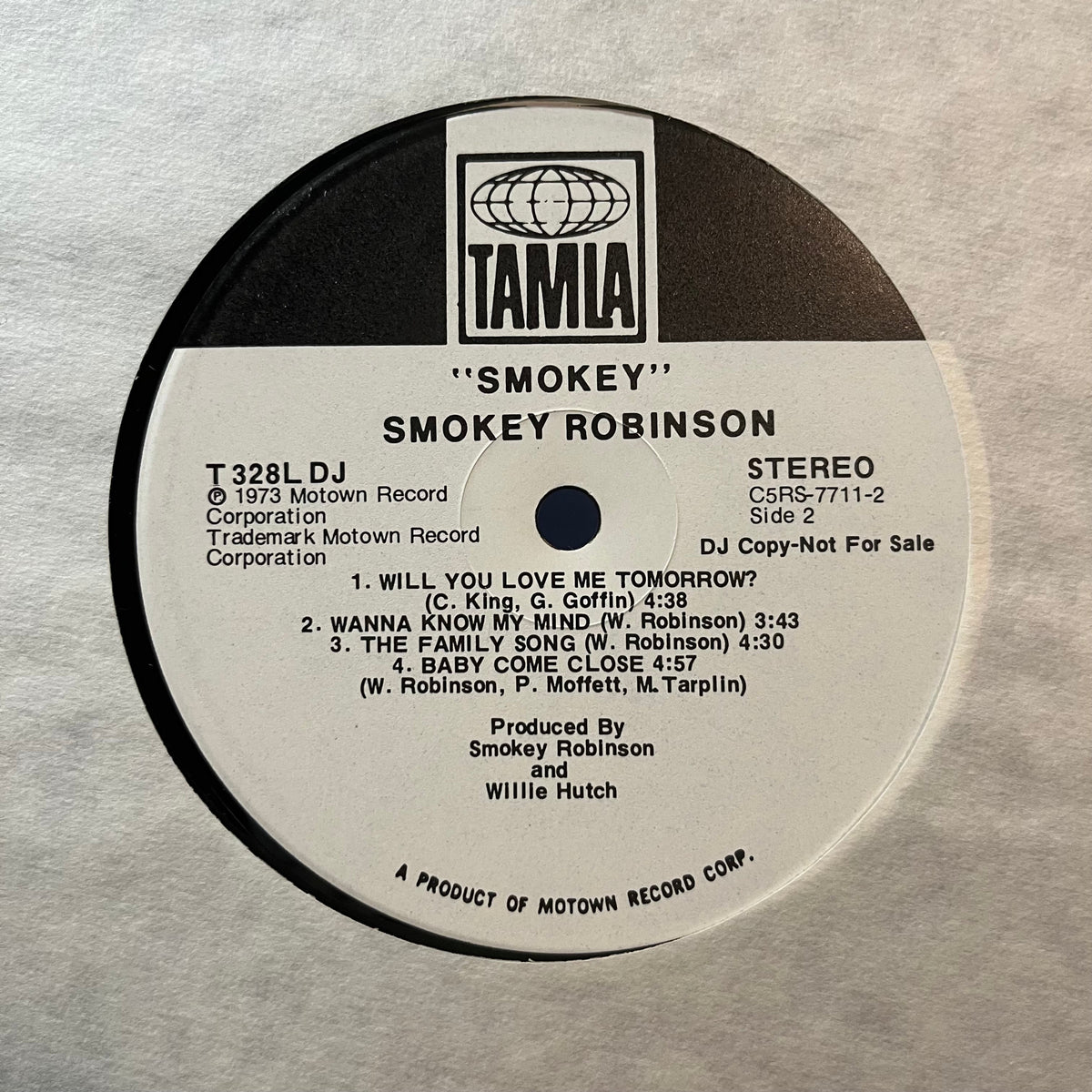 Smokey Robinson - Smokey (VINYL LP TAMLA T 328L DJ 1973) | USED Near Mint (NM or M-) Very Good (VG)-Music History