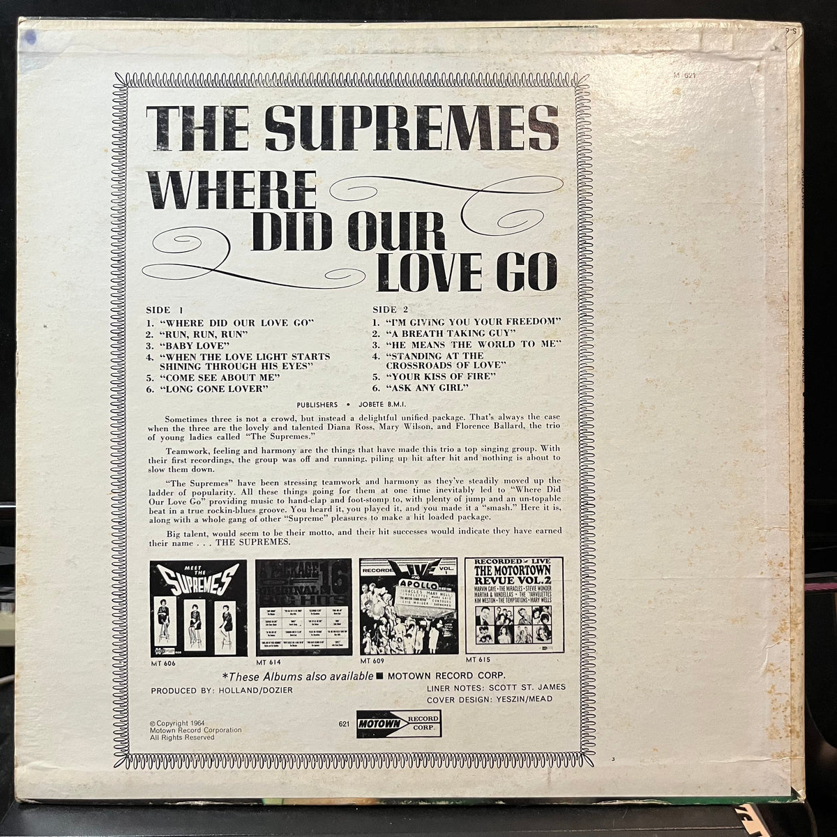 The Supremes - Where Did Our Love Go (VINYL LP MOTOWN MT 621 1964) | Very Good Plus (VG+) Very Good Plus Plus (VG++)-Music History