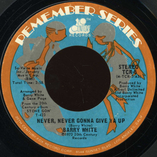 Barry White - Never, Never Gonna Give Ya Up / Honey Please, Can't Ya See (7" VINYL) | Excellent (EX) Generic-Music History
