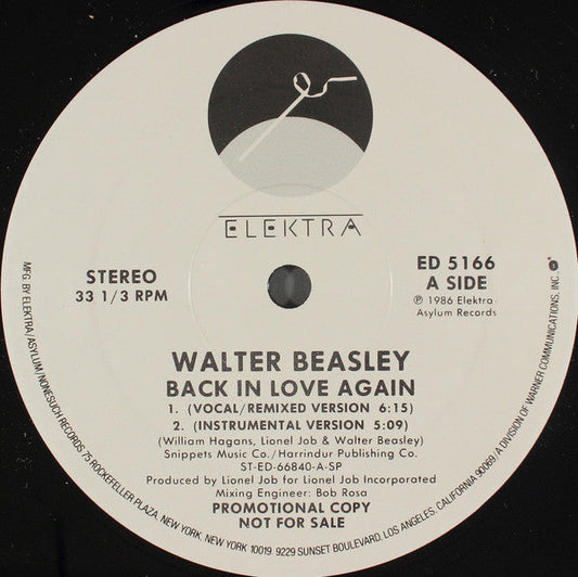 Walter Beasley - Back In Love Again | Near Mint (NM) Generic-Music History