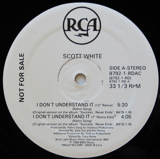 I Don't Understand It (12" VINYL) | Near Mint (NM) Very Good Plus (VG+)-Music History
