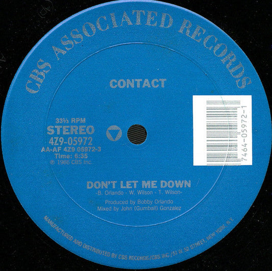 Contact (19) - Don't Let Me Down | Near Mint (NM) Generic-Music History