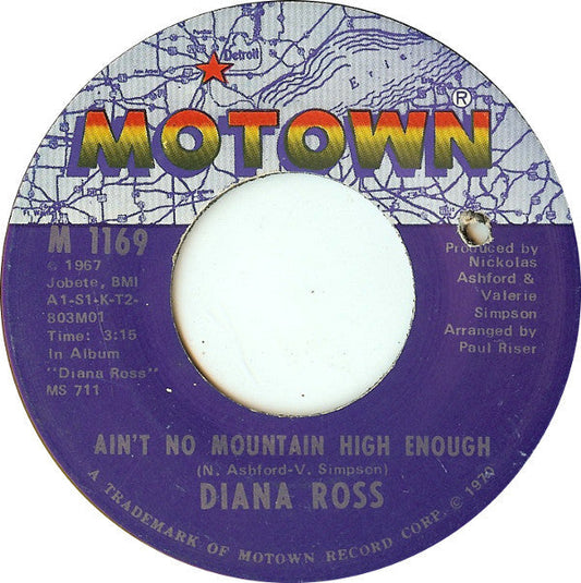 Diana Ross - Ain't No Mountain High Enough / Can't It Wait Until Tomorrow | Very Good Plus (VG+) Excellent (EX)-Music History
