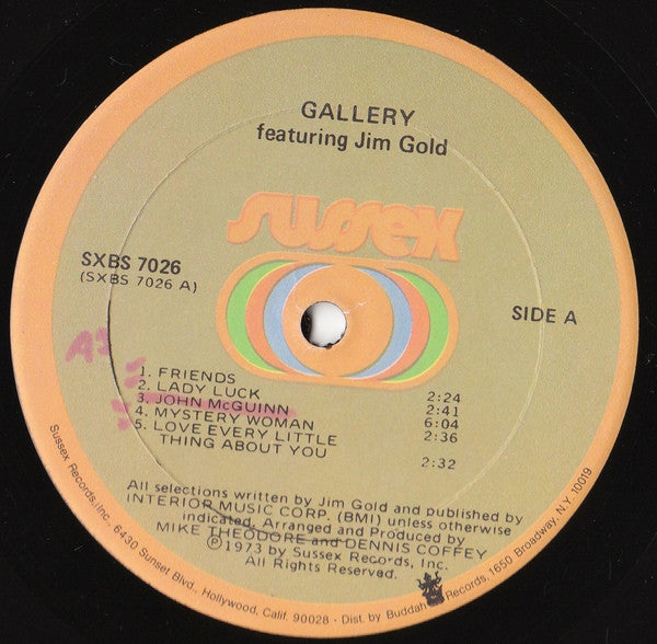Gallery (2) Featuring Jim Gold - Gallery Featuring Jim Gold | Near Mint (NM) Near Mint (NM)-Music History