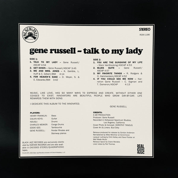 Gene Russell - Talk To My Lady | Mint (M) Mint (M)-Music History