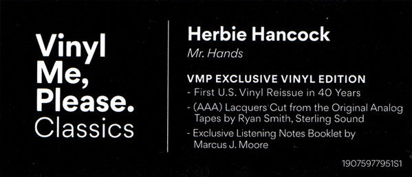 Herbie Hancock - Mr. Hands | Mint (M) Mint (M)-Music History