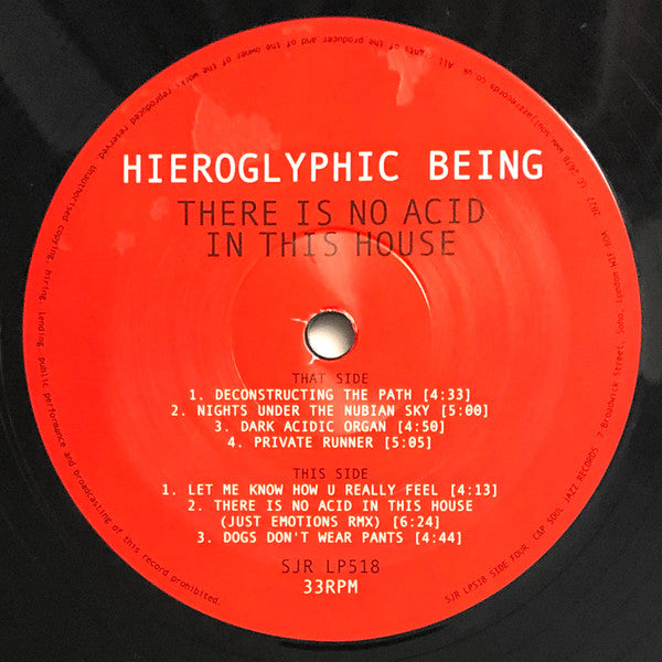 Hieroglyphic Being - There Is No Acid In This House | Mint (M) Mint (M)--Music History