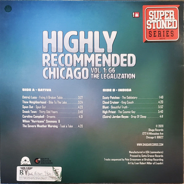 Various - Highly Recommended Chicago Vol. 1 G6 The Legalization | Mint (M) Mint (M)-Music History