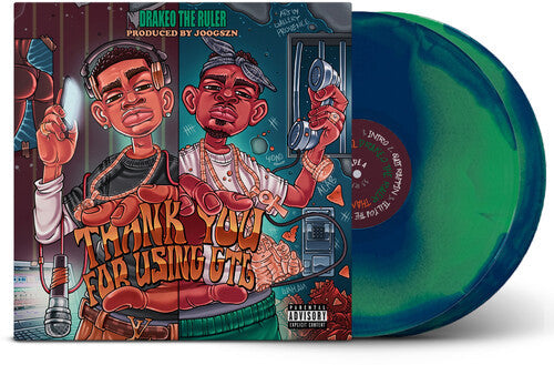 Drakeo The Ruler - Thank You For Using GTL (2xGreen/Blue Swirl Vinyl) | Mint (M) Mint (M)-Music History