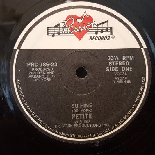 Petite - So Fine | Mint (M) Mint (M)-Music History