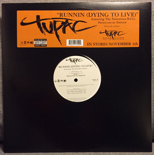 2Pac - Runnin (Dying To Live) (12" VINYL) | Near Mint (NM) Excellent+ (EX+)-Music History