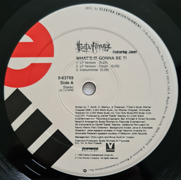 Busta Rhymes - What's It Gonna Be?! / Tear Da Roof Off ( 12" VINYL) | Near Mint (NM) Excellent+ (EX+)-Music History