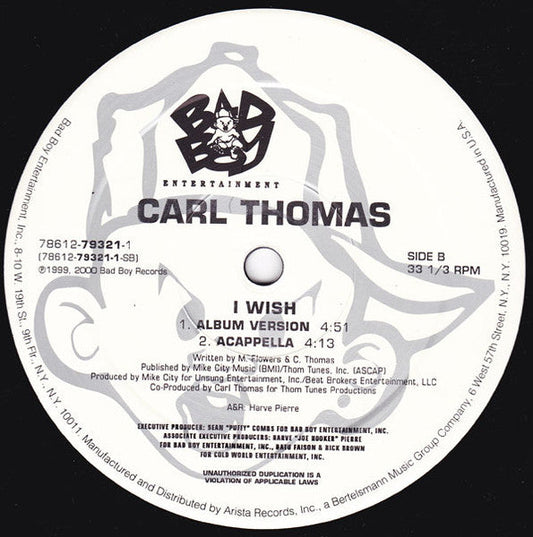 Carl Thomas - I Wish (VINYL) | Near Mint (NM) Near Mint (NM)-Music History