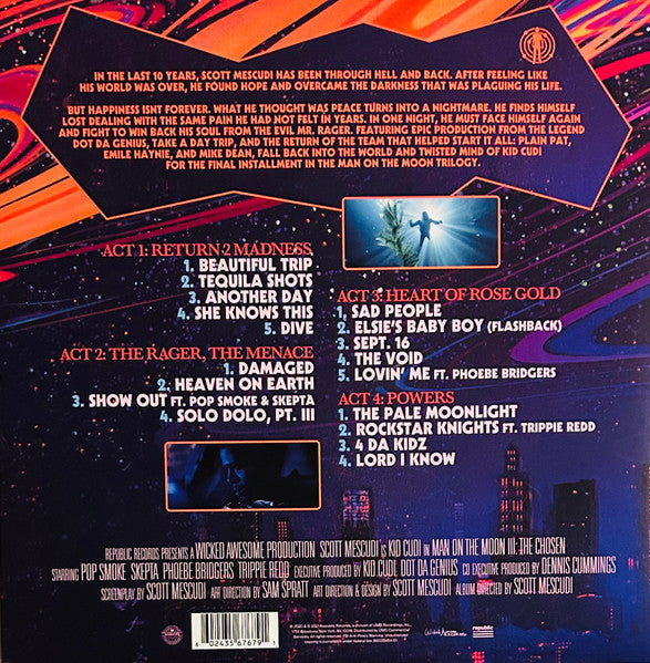 Kid Cudi - Man On The Moon III: The Chosen (TRANSLUCENT SEA BLUE 2xVINYL) | Near Mint (NM) Near Mint (NM)-Music History