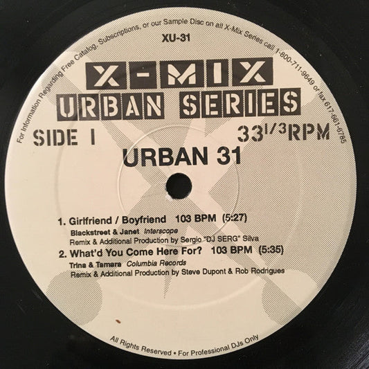 Various - X-Mix Urban Series 31 (VINYL 12") | Near Mint (NM or M-) Near Mint (NM)-Music History