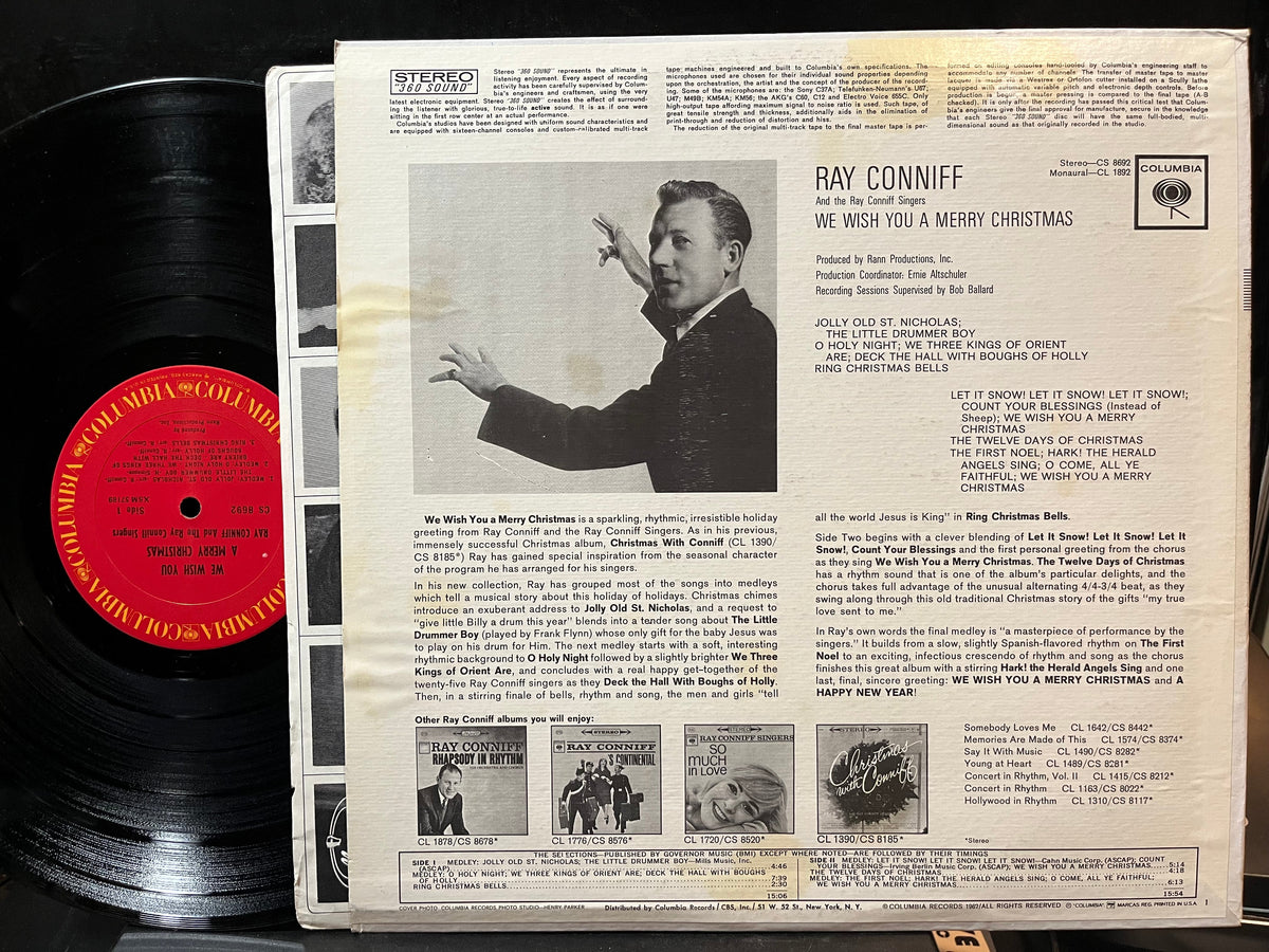 Ray Conniff And The Ray Conniff Singers - We Wish You A Merry Christmas (VINYL LP COLUMBIA CS 8692 1970) | Excellent (EX) Near Mint (NM)-Music History