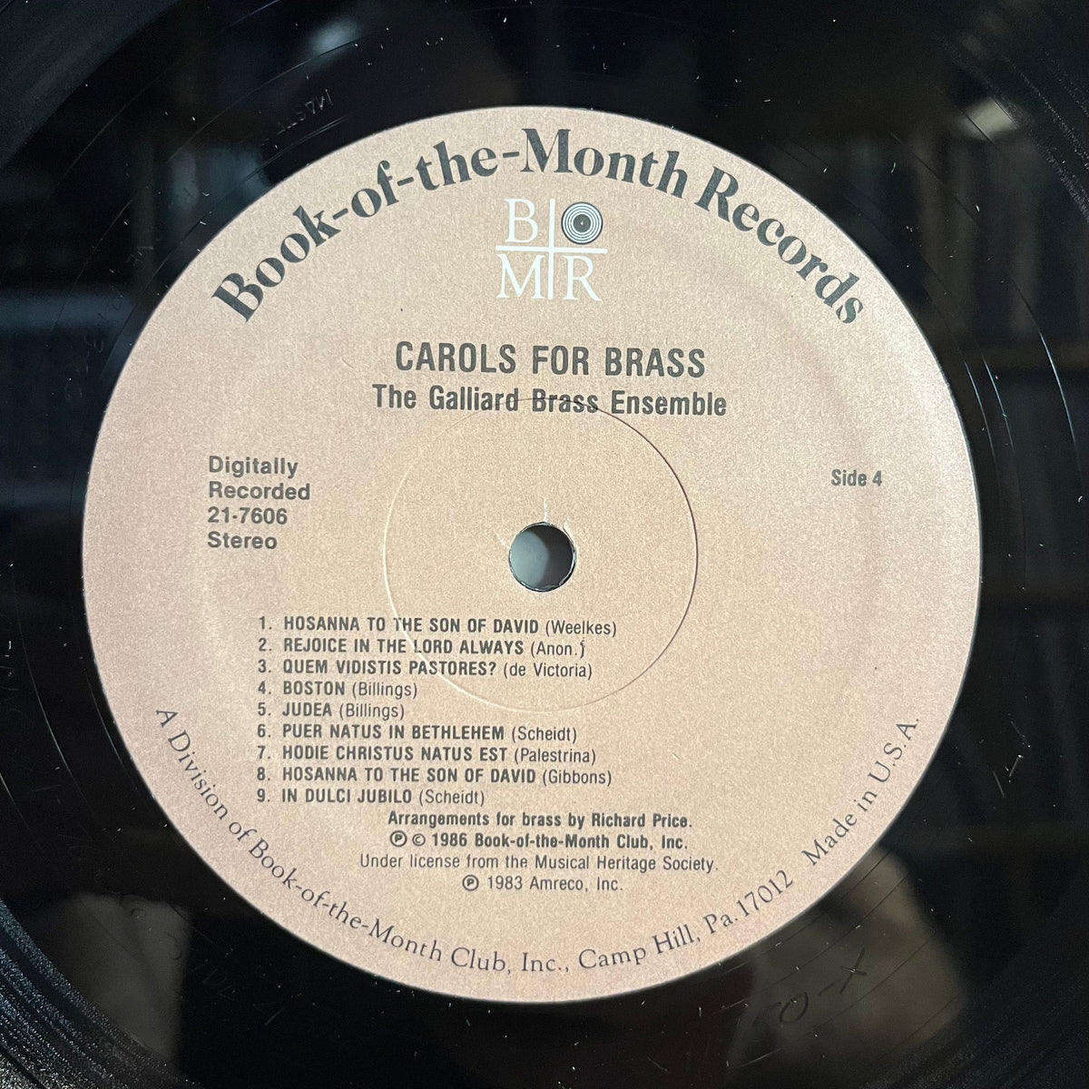 The Galliard Brass - Carols For Brass (3xLP BOX) | Near Mint (NM) Near Mint (NM)-Music History
