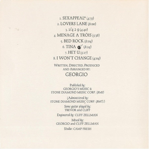 Georgio (2) - Sexappeal (Georgio's Greatest 12" Mixes)(CD) | Near Mint (NM) Near Mint (NM)-Music History