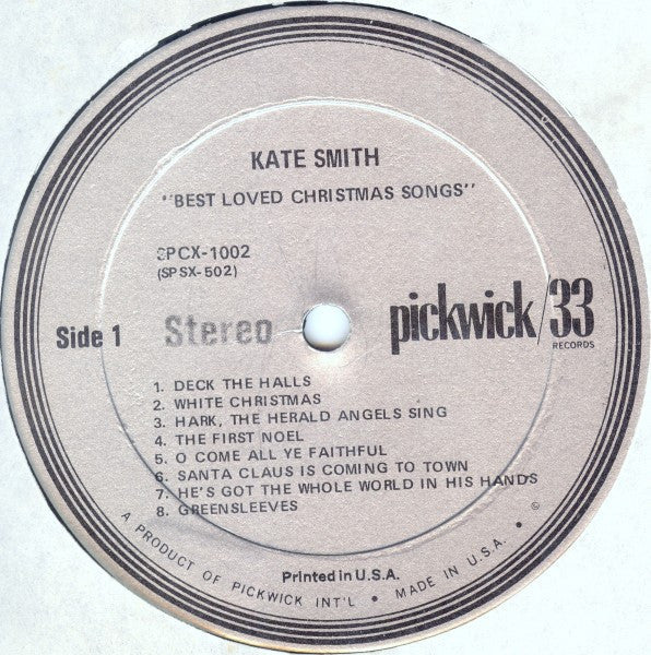 Kate Smith (2) - O Come All Ye Faithful | Near Mint (NM) Near Mint (NM)-Music History