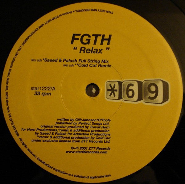 Frankie Goes To Hollywood - Relax (Remixes) - (Disc 2 of 2) | Near Mint (NM) Excellent (EX)-Music History