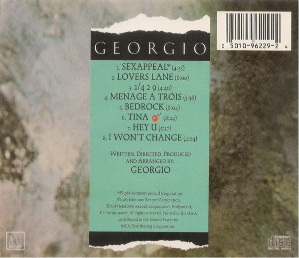 Georgio (2) - Sexappeal (Georgio's Greatest 12" Mixes)(CD) | Near Mint (NM) Near Mint (NM)-Music History
