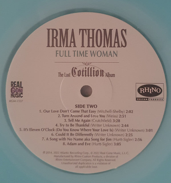 Irma Thomas - Full Time Woman (The Lost Cotillion Album) | Mint (M) Mint (M)-Music History