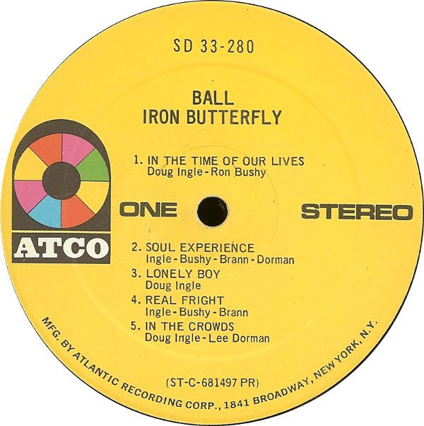 Iron Butterfly - Ball | Near Mint (NM) Very Good Plus (VG+)-Music History