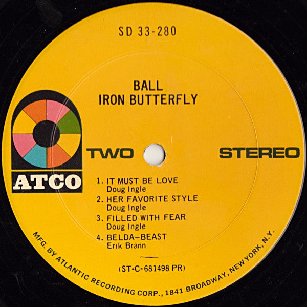 Iron Butterfly - Ball | Near Mint (NM) Very Good Plus (VG+)-Music History