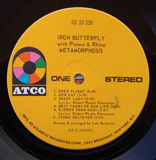 Iron Butterfly With Mike Pinera & El Rhino - Metamorphosis | Very Good (VG) Very Good Plus (VG+)-Music History