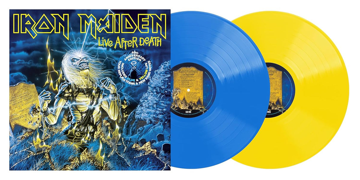 Iron Maiden Live After Death: 40th Anniversary Edition (Limited Collector's Edition, Blue & Yellow Colored Vinyl) (2 Lp's) - Vinyl-Music History