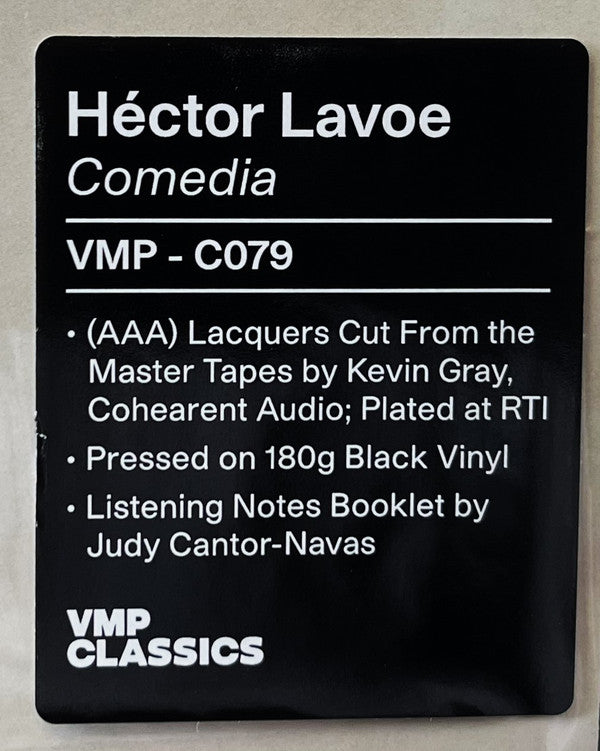 Hector Lavoe - Comedia (VMP | 180 GRAM VINYL) | Mint (M) Mint (M)-Music History