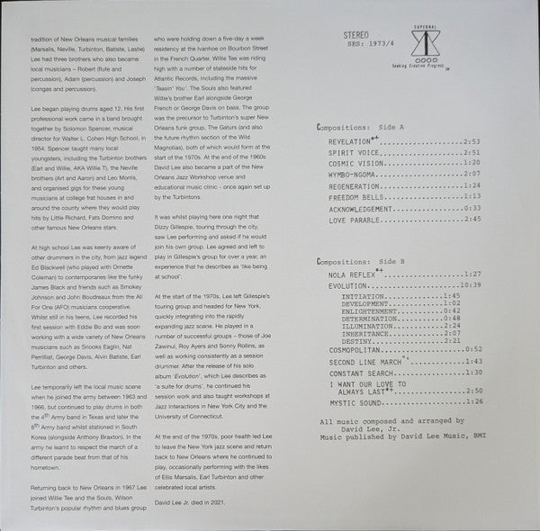 David Lee (2) - Evolution | Mint (M) Mint (M)-Music History
