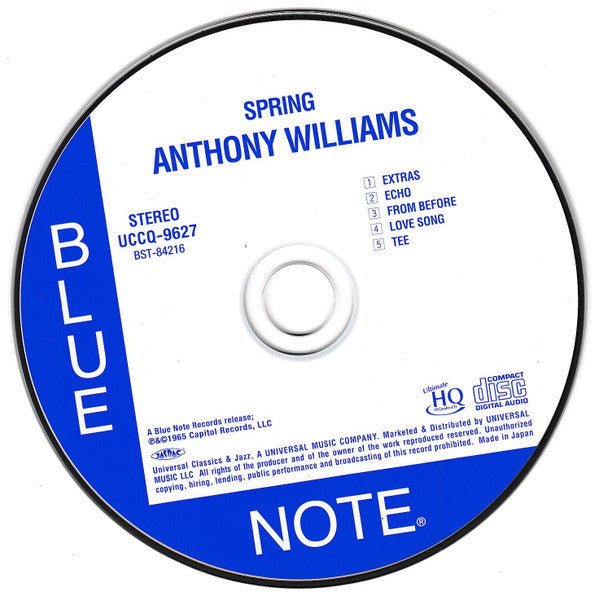 Anthony Williams - Spring | Mint (M) Mint (M)-Music History