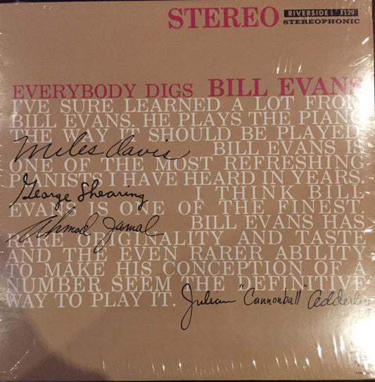 The Bill Evans Trio - Everybody Digs Bill Evans | Mint (M) Mint (M)-Music History