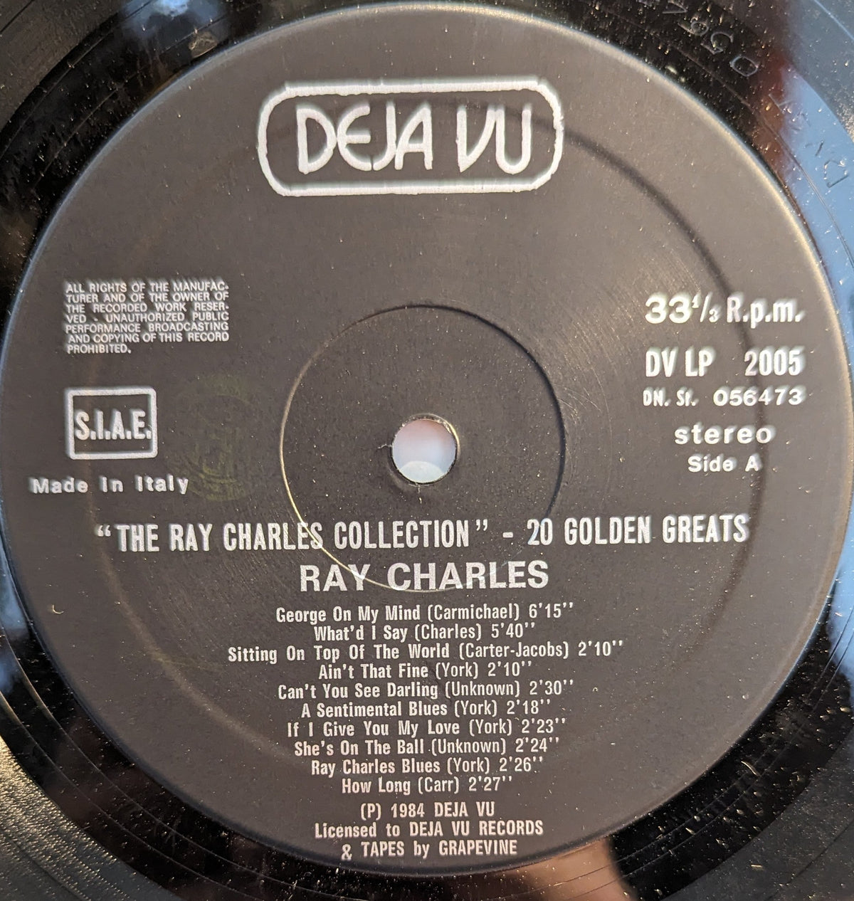 Ray Charles - The Ray Charles Collection - 20 Golden Greats *ITALIAN PRESS* | Excellent (EX) Near Mint (NM)-Music History